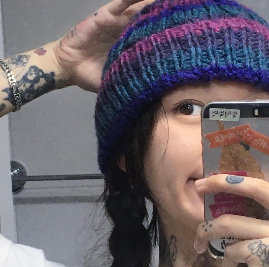 Japanese vintage 컬러블럭 비니 상품이미지1