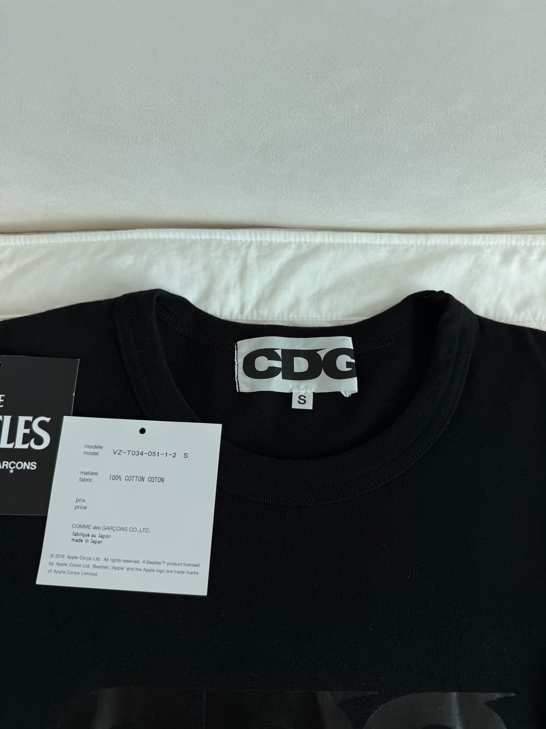 CDG 꼼데가르송 모노크롬 티셔츠 블랙 S 상품이미지2