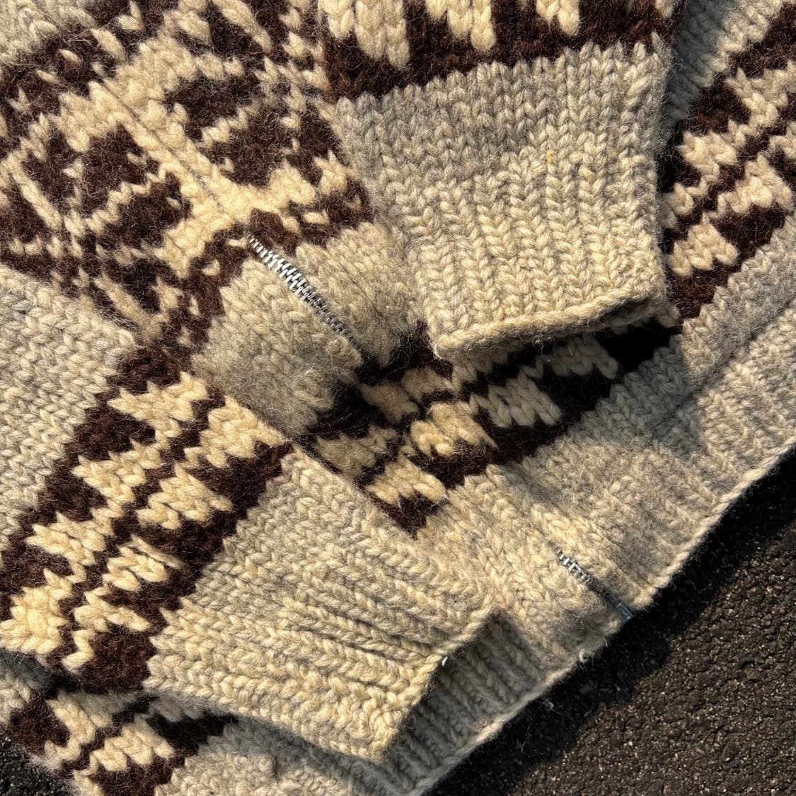 빈티지 캐나다 코위찬 집업 상품이미지5