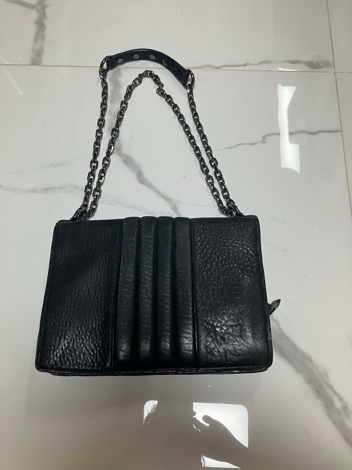 올세인츠 양가죽 모터사이클 퀼팅 체인 숄더백 크로스바디백  상품이미지4