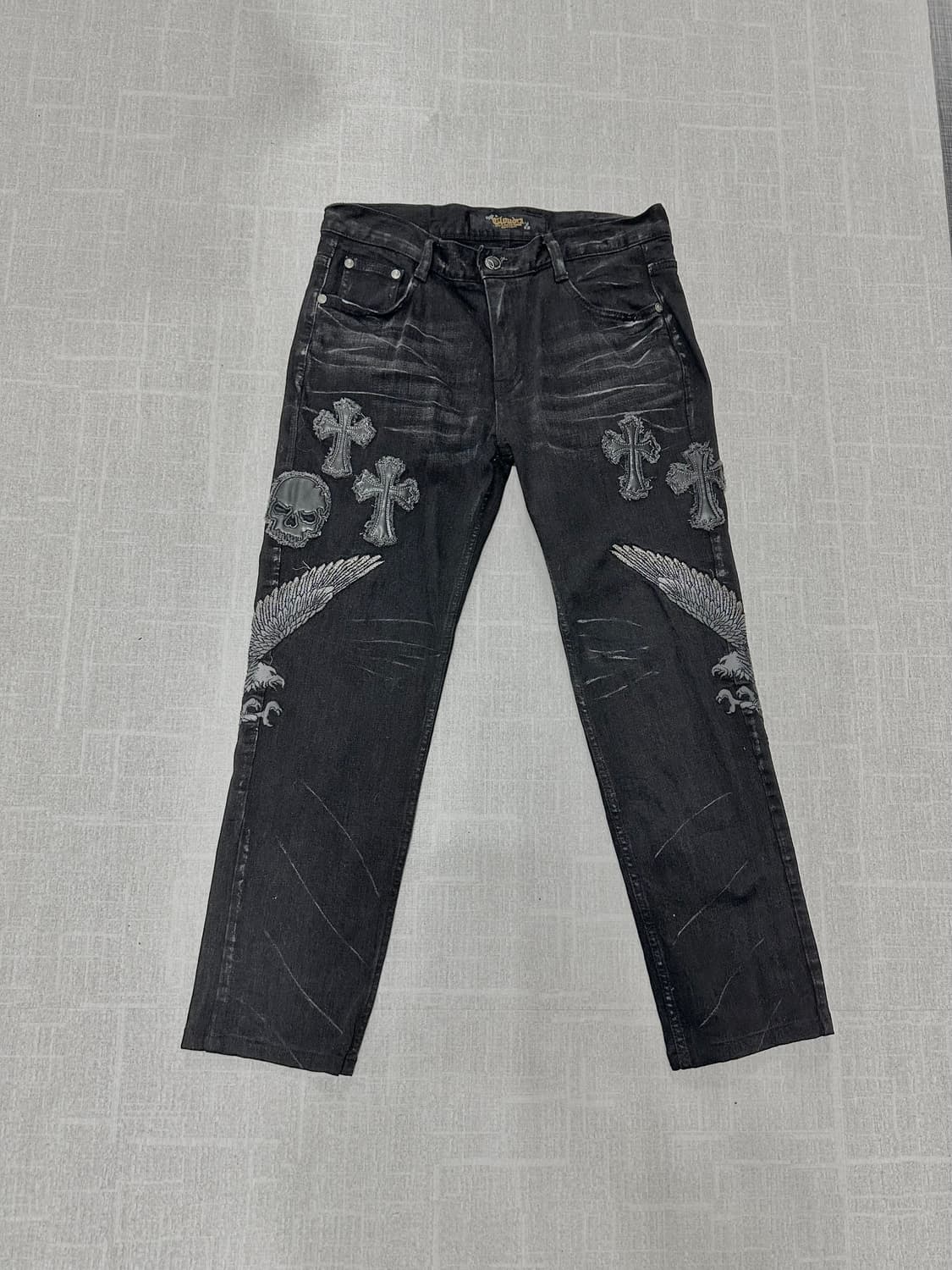 Cloud72 해골 십자 팬츠 34 상품이미지3