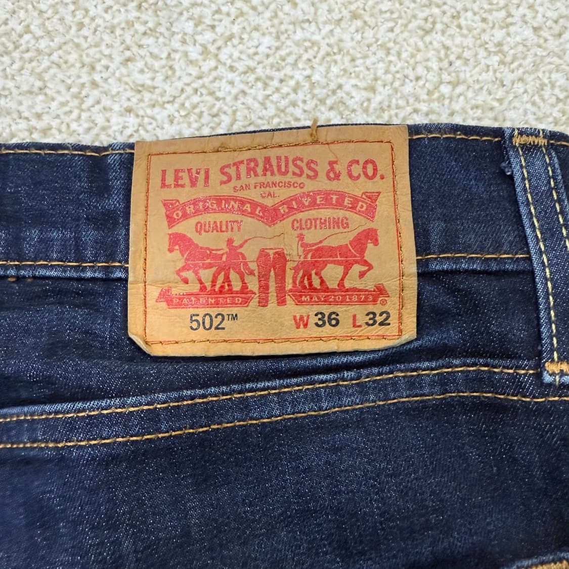[W36 L32] 리바이스 502 생지 데님팬츠 0107T1 상품이미지4