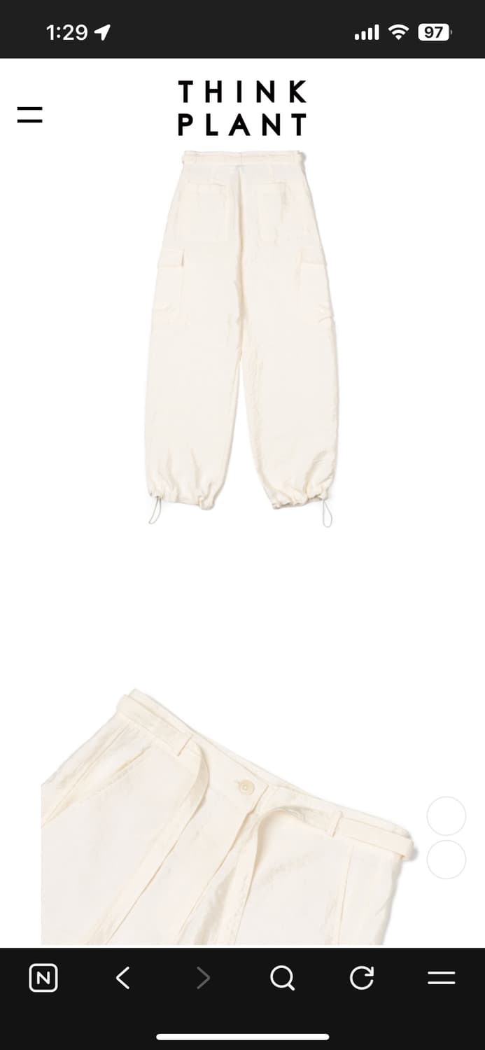 띵크플랜트 드로우스트링 카고팬츠 새상품 상품이미지2