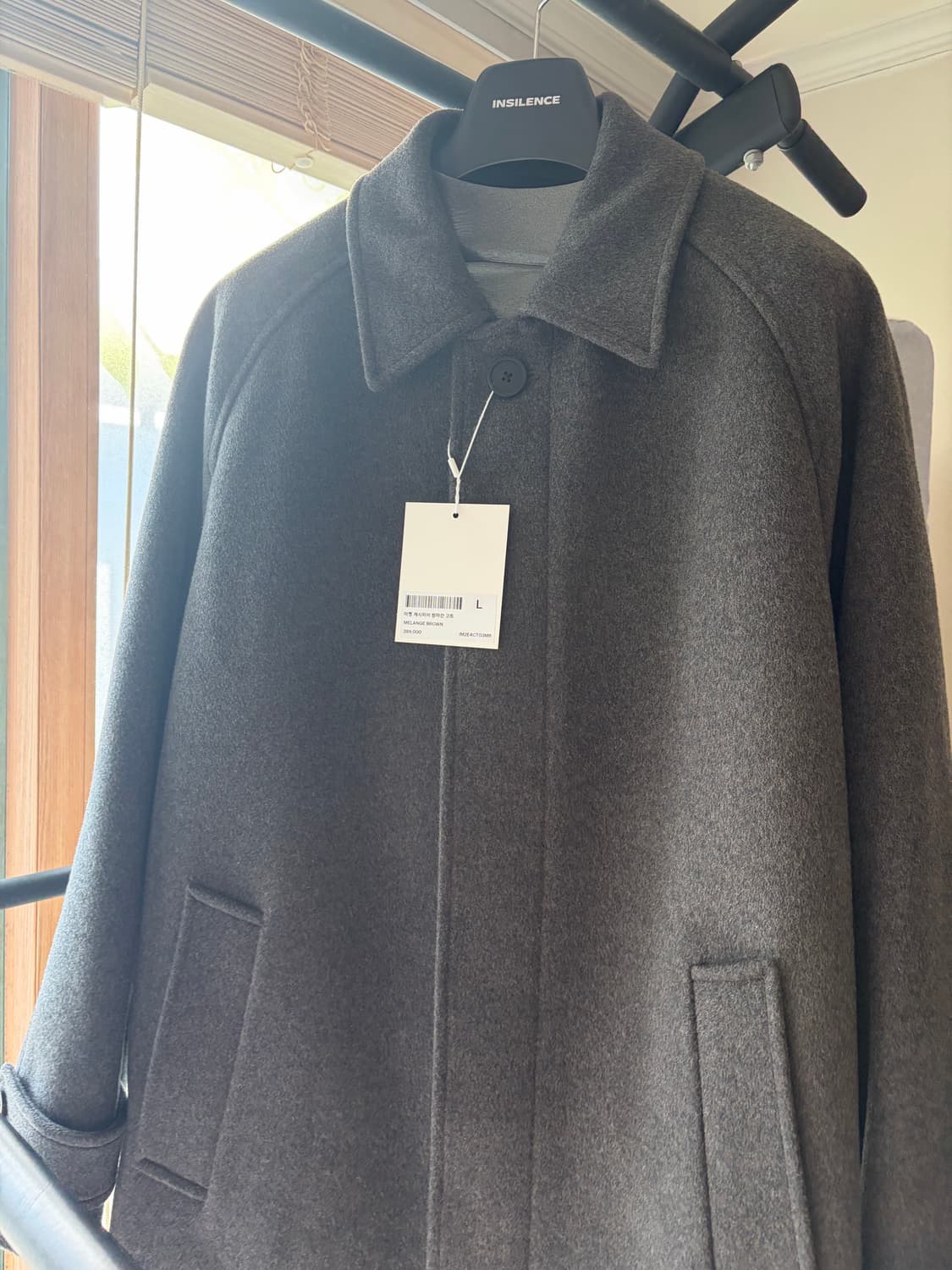 L)인사일런스 마펠 캐시미어 발마칸 멜란지브라운 상품이미지1