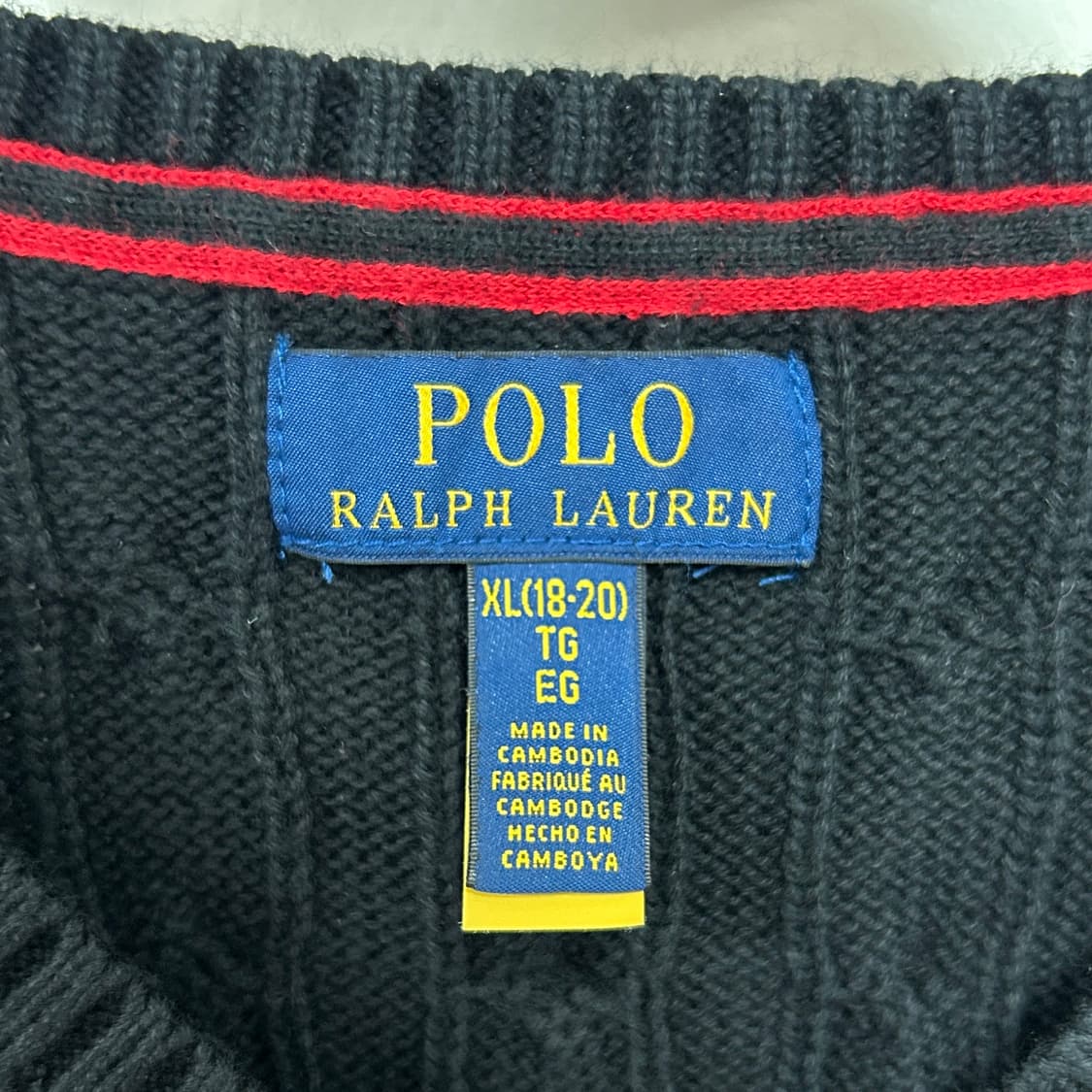 폴로 랄프로렌 신형QR 포니로고 그레이 케이블 니트 베스트 상품이미지6