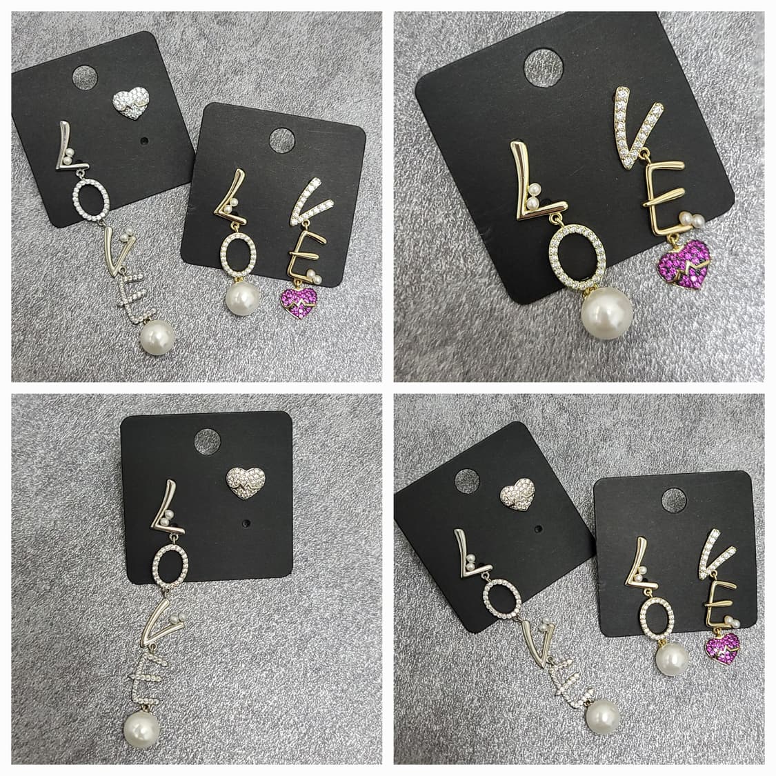 LOVE earrings set 상품이미지1