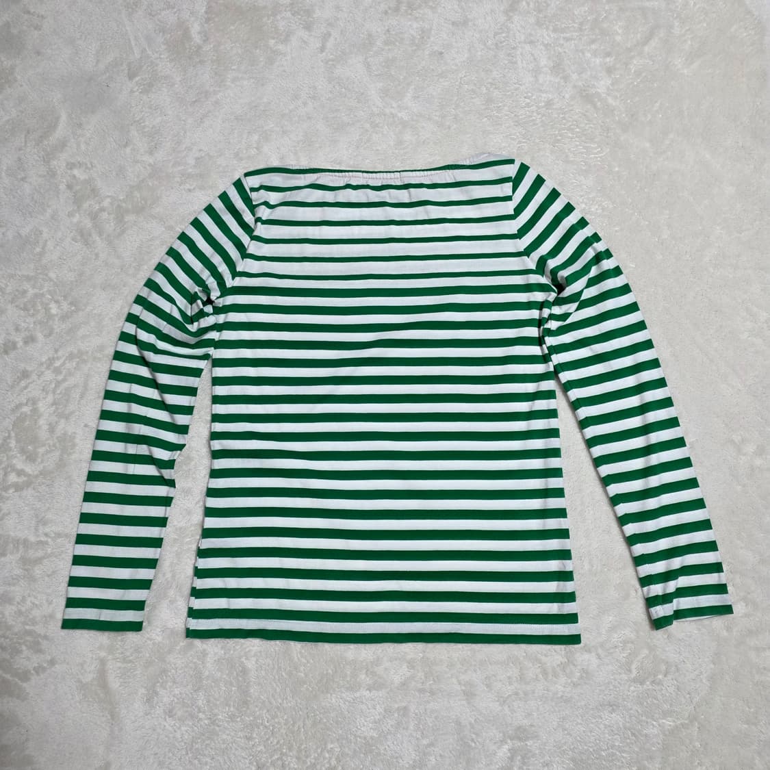 (100)여성 라코스테 스트라이프 긴팔 티셔츠 그린 상품이미지3