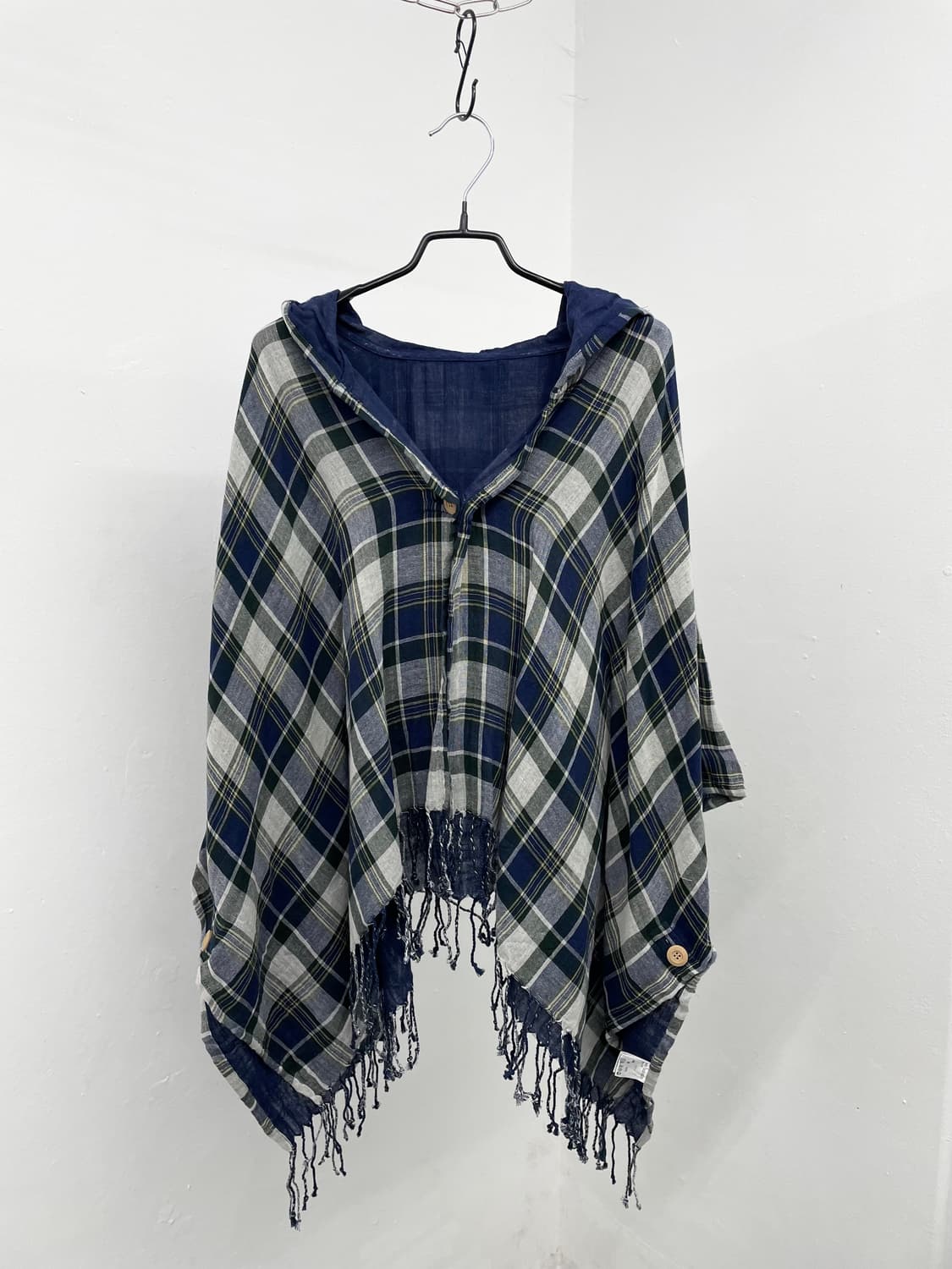 모리 사와코 체크 후드 케이프 상품이미지4