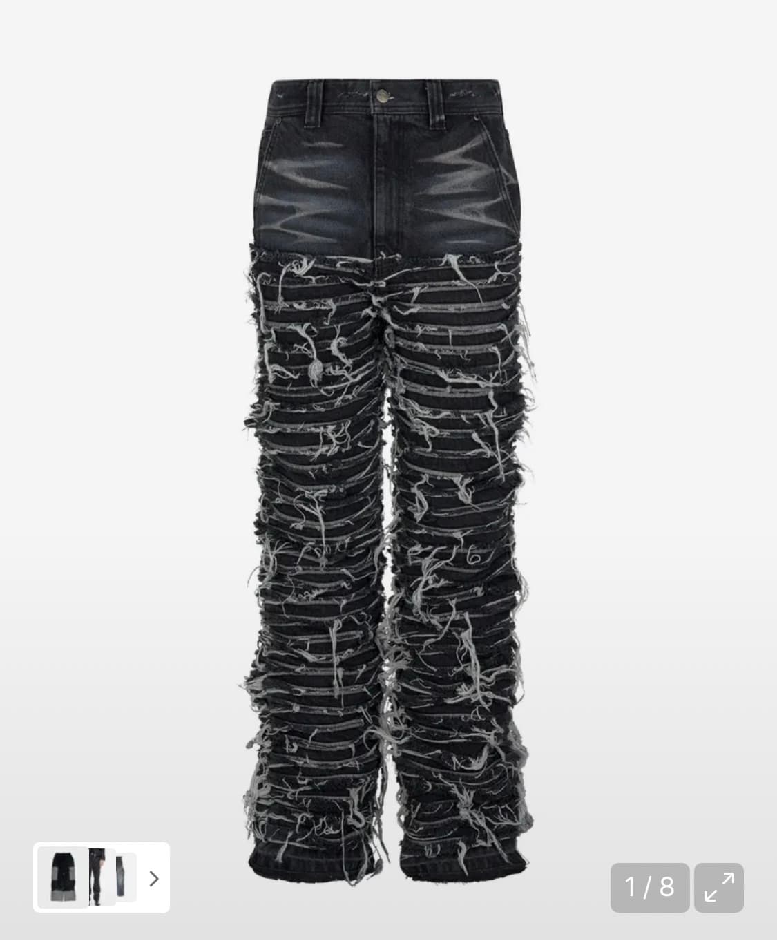 레씨토 Extreme Washed Crack Denim Pants S 상품이미지1