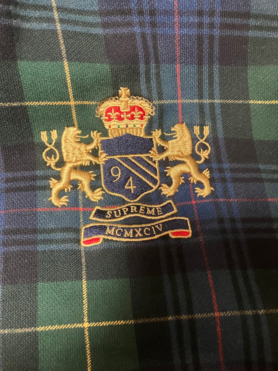 슈프림 08시즌 SE Crest Tartan Plaid 후드 M 상품이미지2