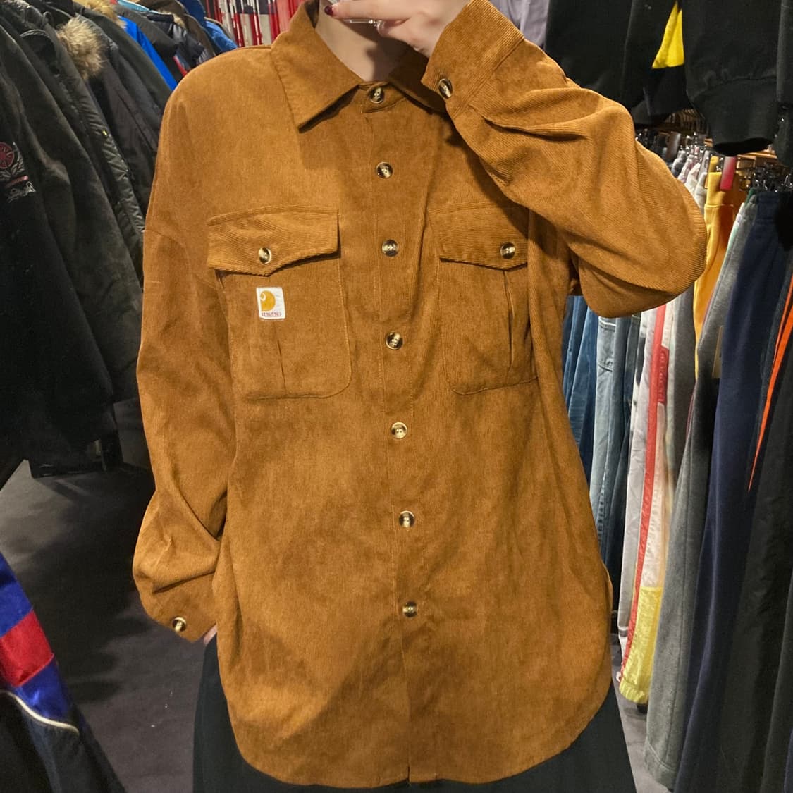 [IM]칼하트 코듀로이 워크셔츠 카멜 상품이미지4