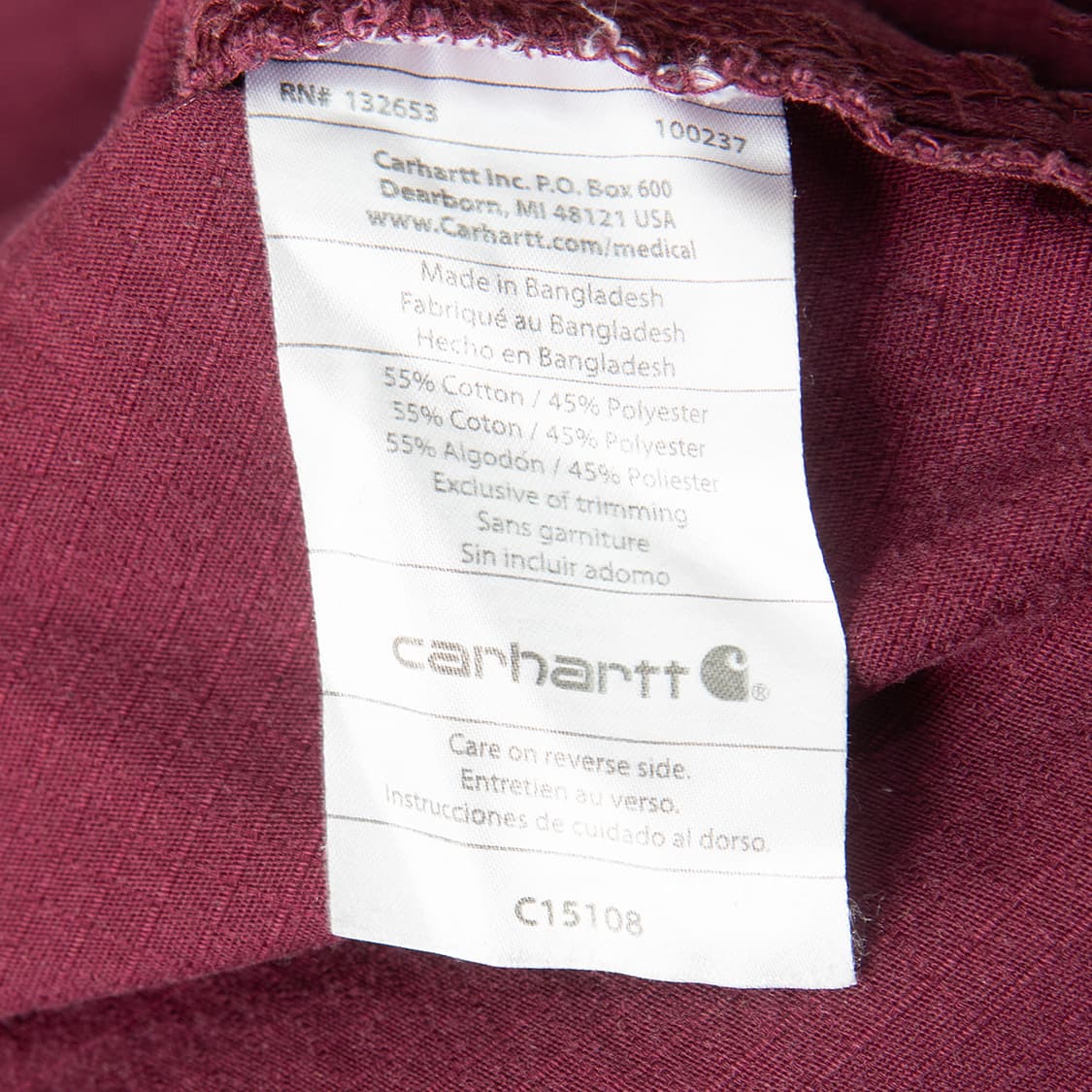 [L] 칼하트 C15108 메디컬 워크웨어 스크럽 탑  상품이미지6