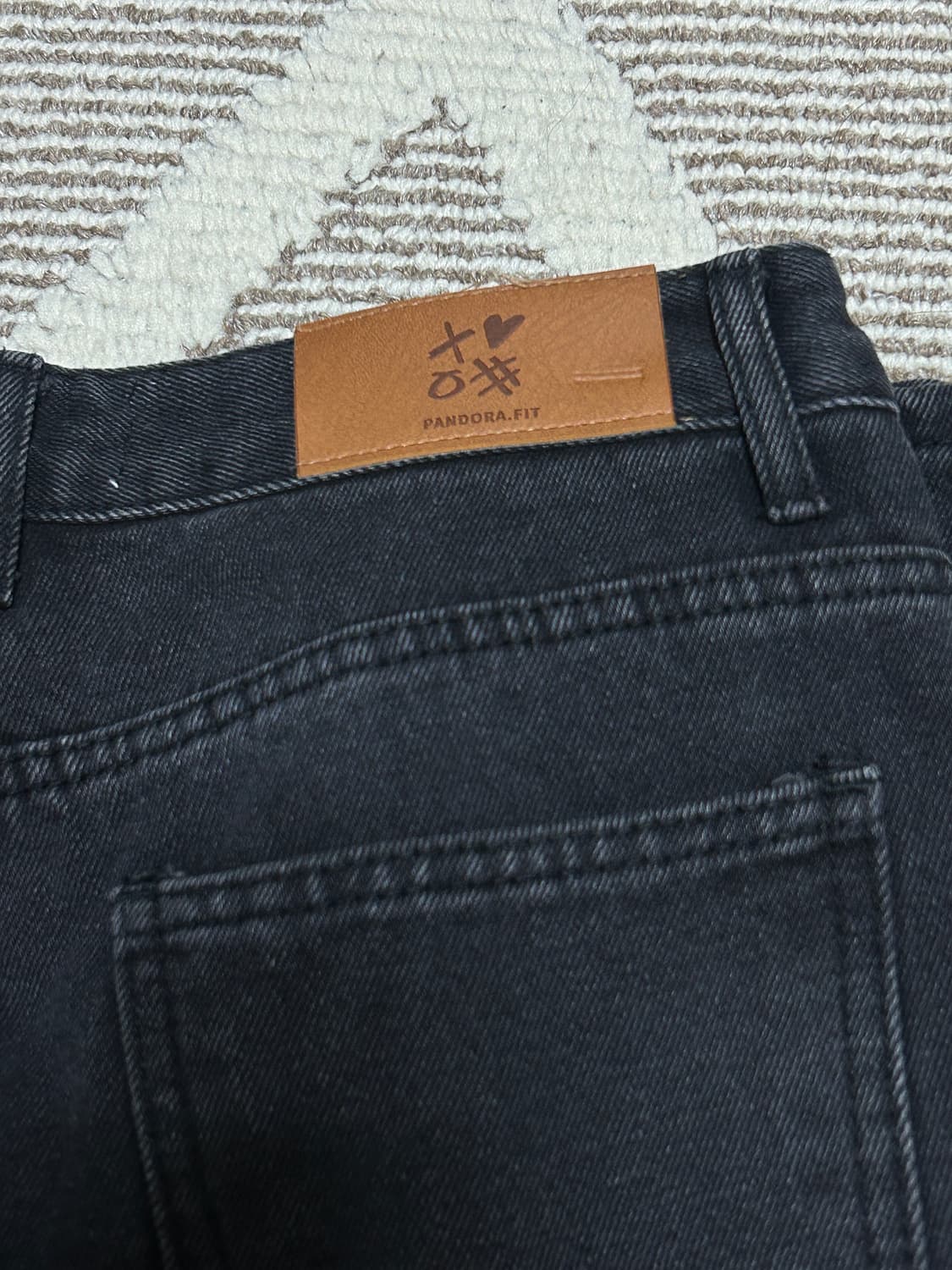 판도라핏 와이드 에보니 데님 M 흑청 상품이미지7