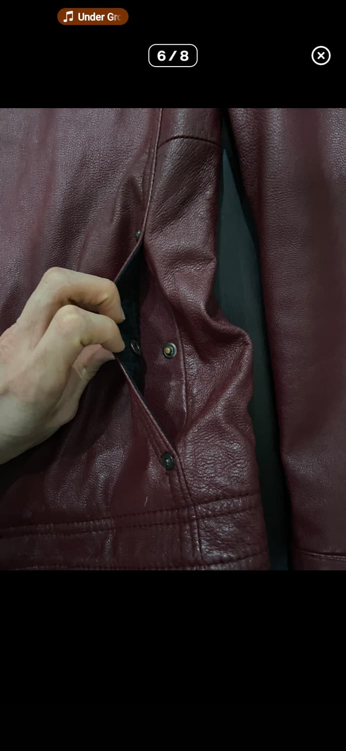 Nicole Club for Men Wine Leather Jacket 상품이미지5