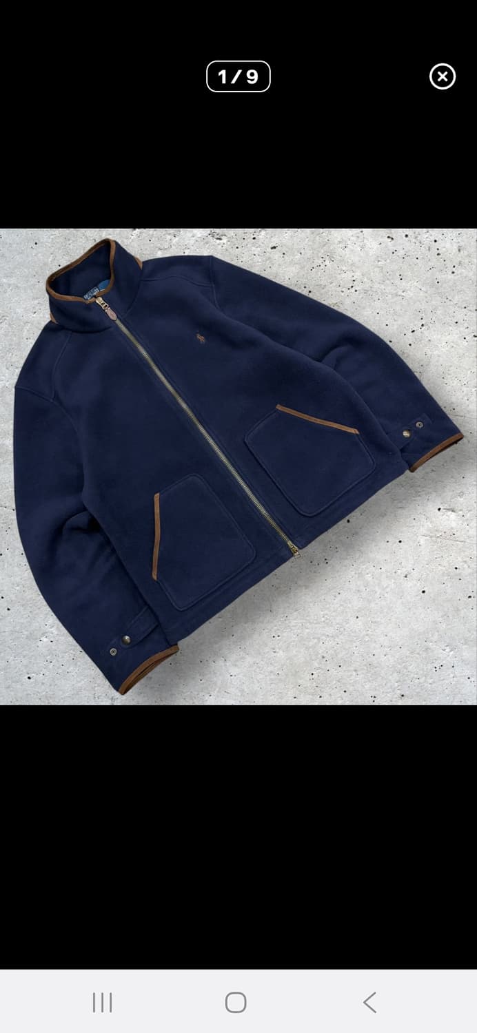 [XL] 90s 폴로랄프로렌 헌팅 플랩 버튼 네이비 플리스 자켓 상품이미지9