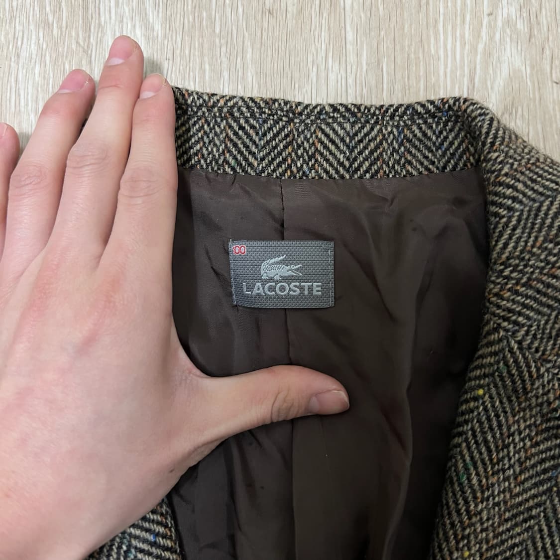 라코스테 여성 싱글 헤링본 자켓 L/100  상품이미지4