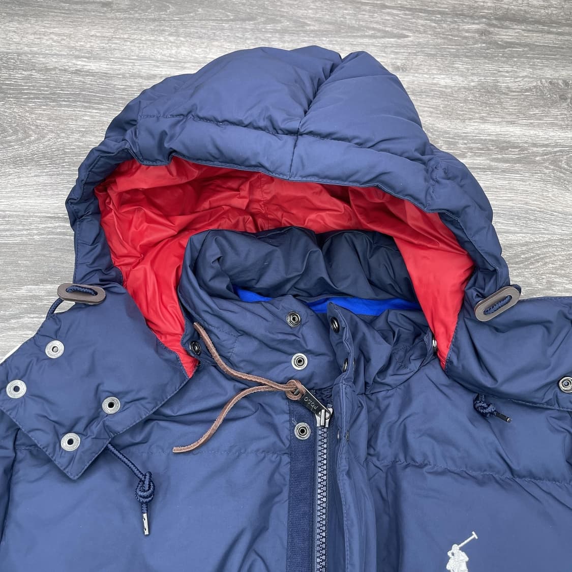 18FW 폴로 랄프 로렌 스키 빅포니 블록 다운 패딩 네이비 화이트 상품이미지4