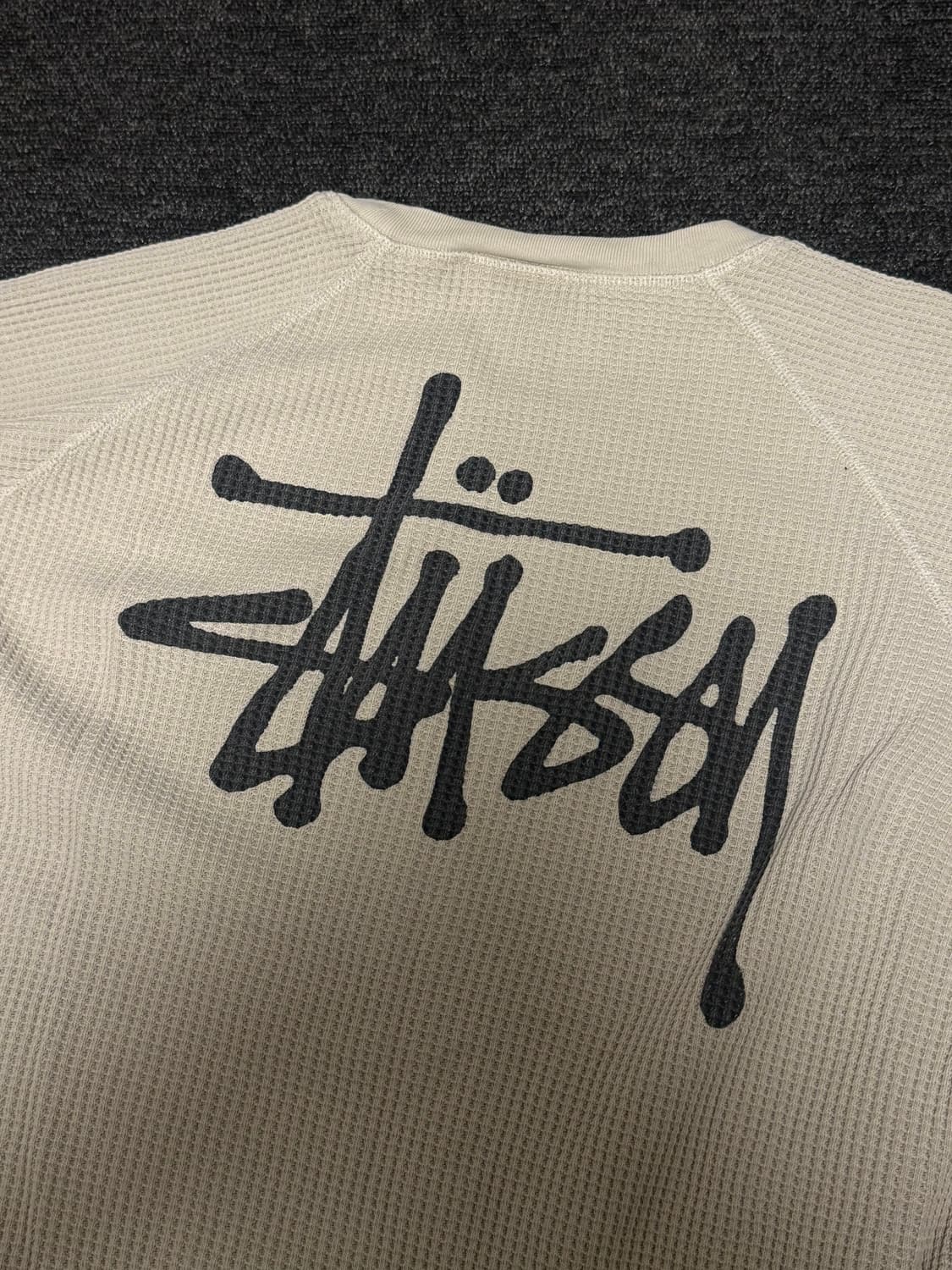 [ L] 스투시 래글런 써멀 롱슬리브 크루 본 상품이미지3