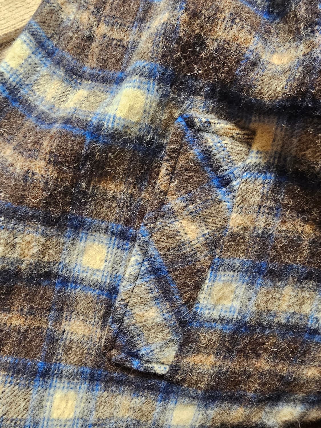 To b by agnes b 아네스베 프렌치 빈티지 모리걸 체크 코트 상품이미지10