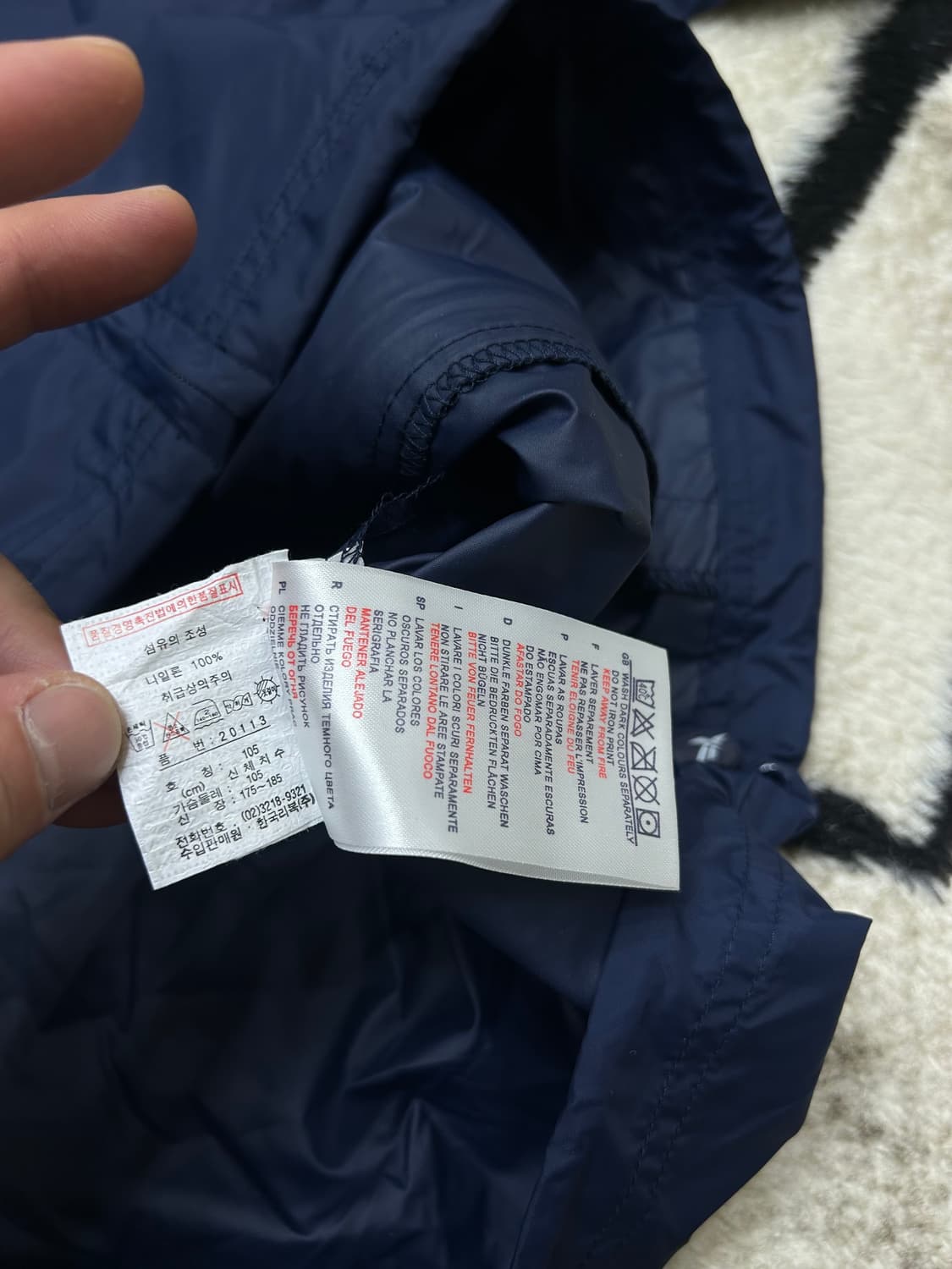 [실측2XL]리복 올드스쿨 바람막이/네이비 상품이미지6