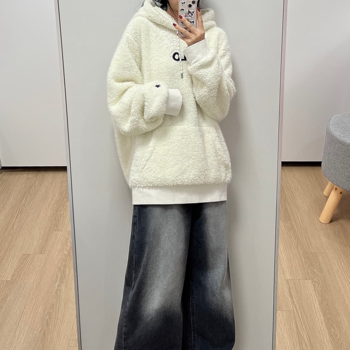 폴로 랄프로렌 양털 자수 셰르파 후드티 상품이미지1