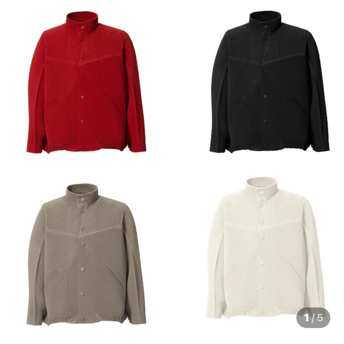 옴므플리세 하이넥자켓 재스퍼레드 2025년 9월 먼슬리 새상품 2싸이즈 상품이미지2