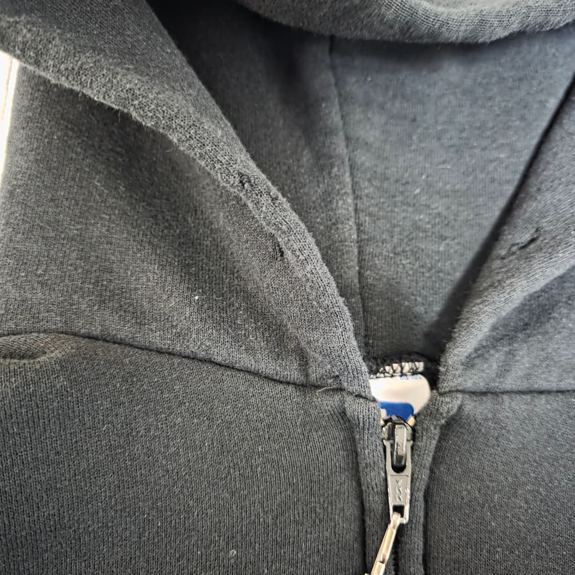 [L] 90s USA 빈티지 러셀 애슬레틱 후드집업 블랙 ver.굿컨디션 상품이미지4