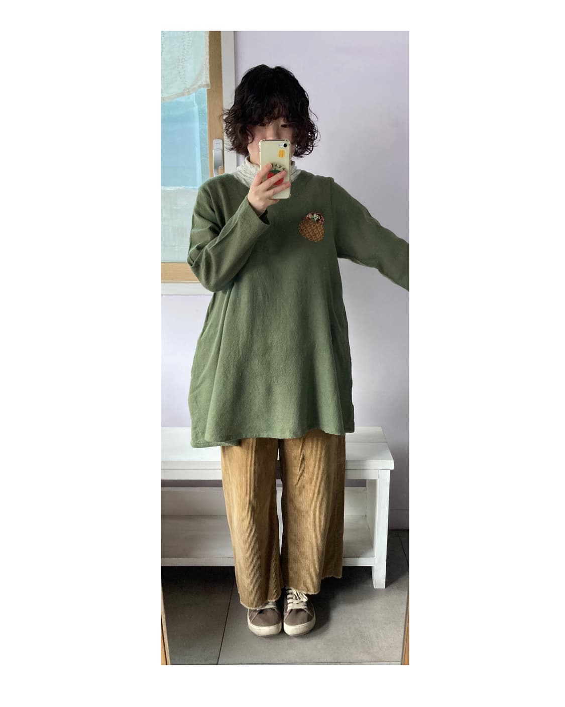 미지 수제패치 울 블라우스 상품이미지4