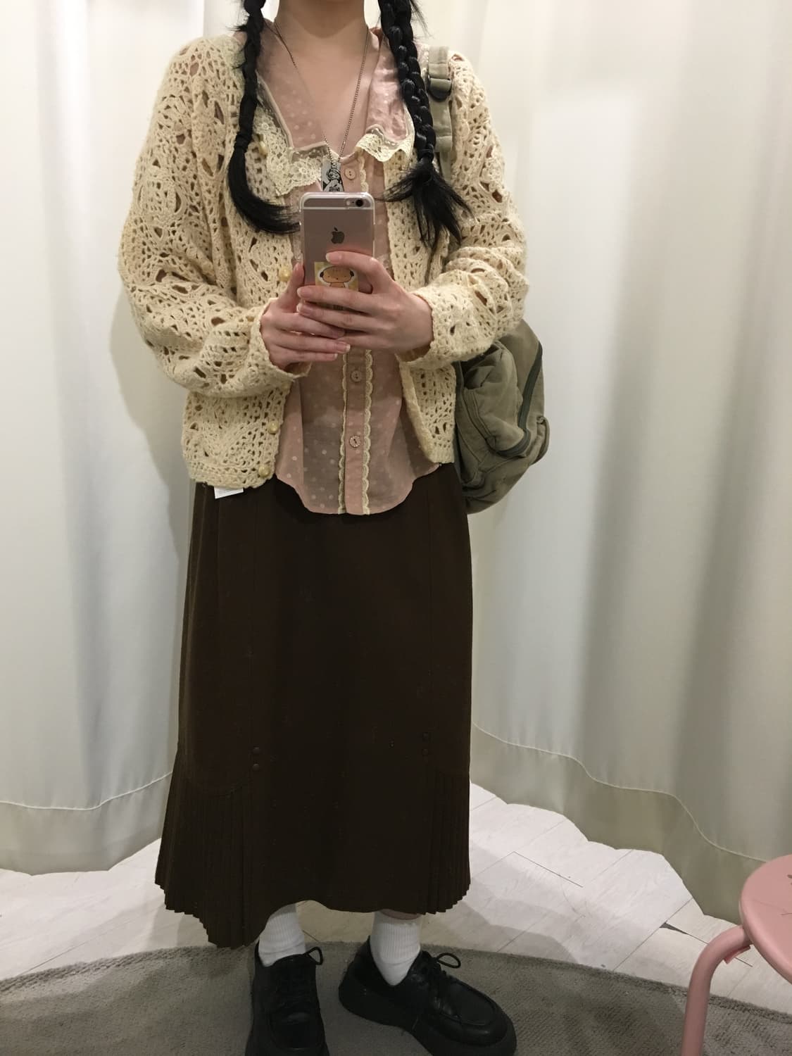 울 크로쉐 가디건 상품이미지3