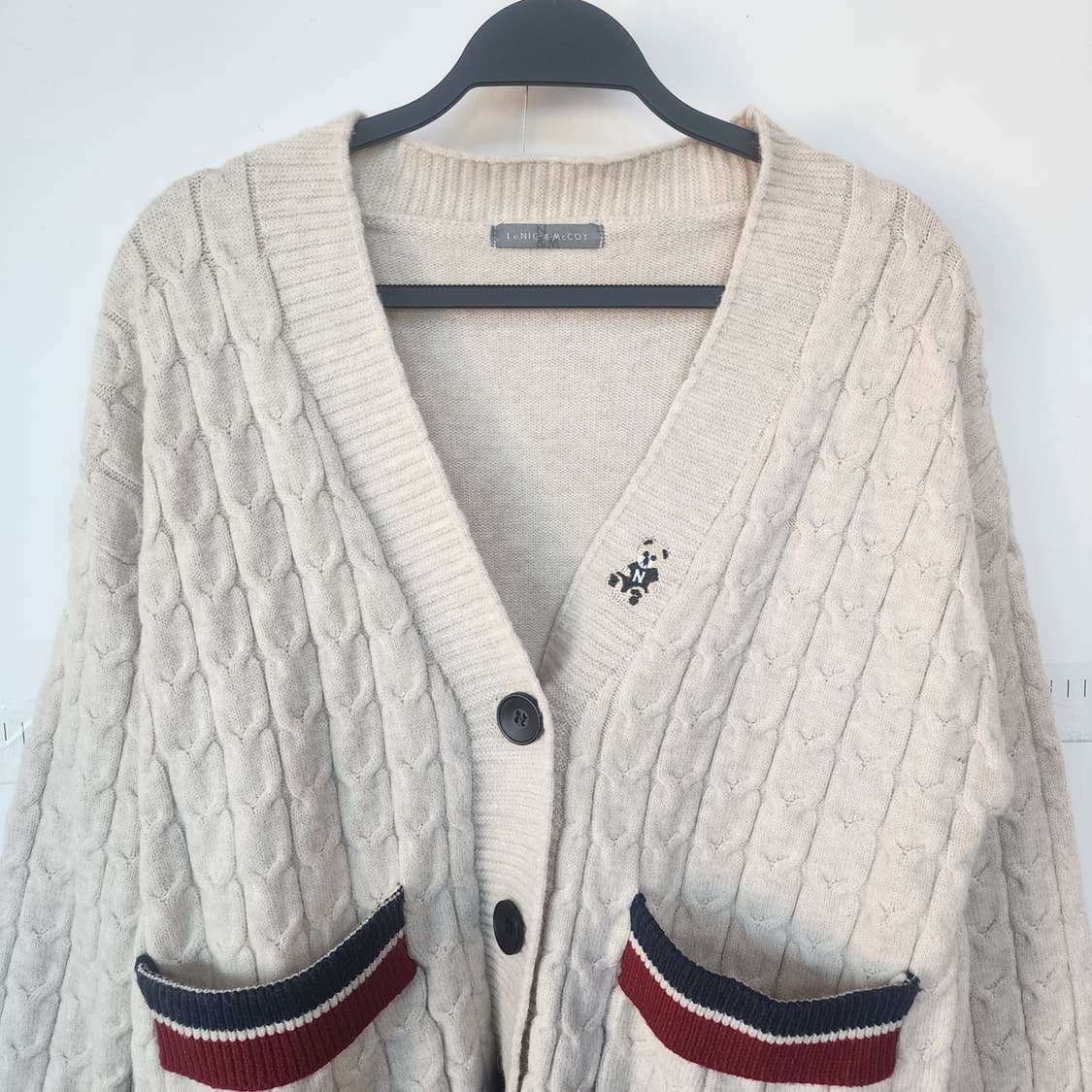 르니앤맥코이 아이보리 꽈배기 가디건 상품이미지2