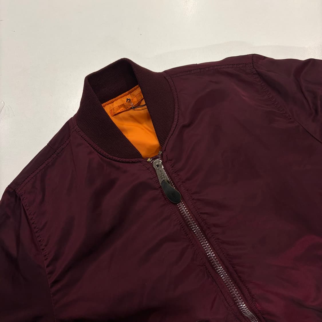 [S] 알파인더스트리 버건디 MA-1 항공 점퍼 자켓 B716 상품이미지3