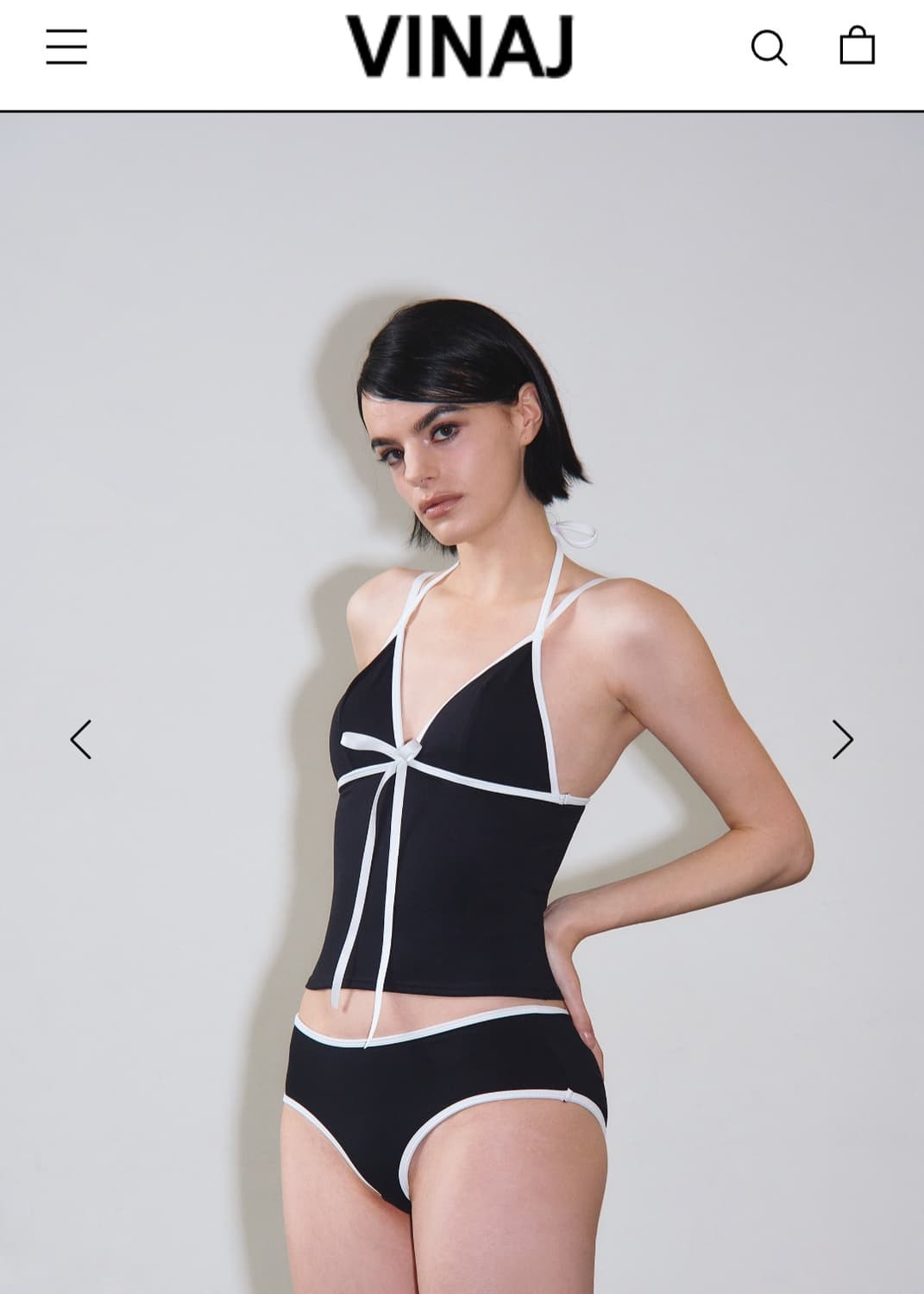 [새상품] 비나제이 리본 라인 캐미솔 비키니 상품이미지6