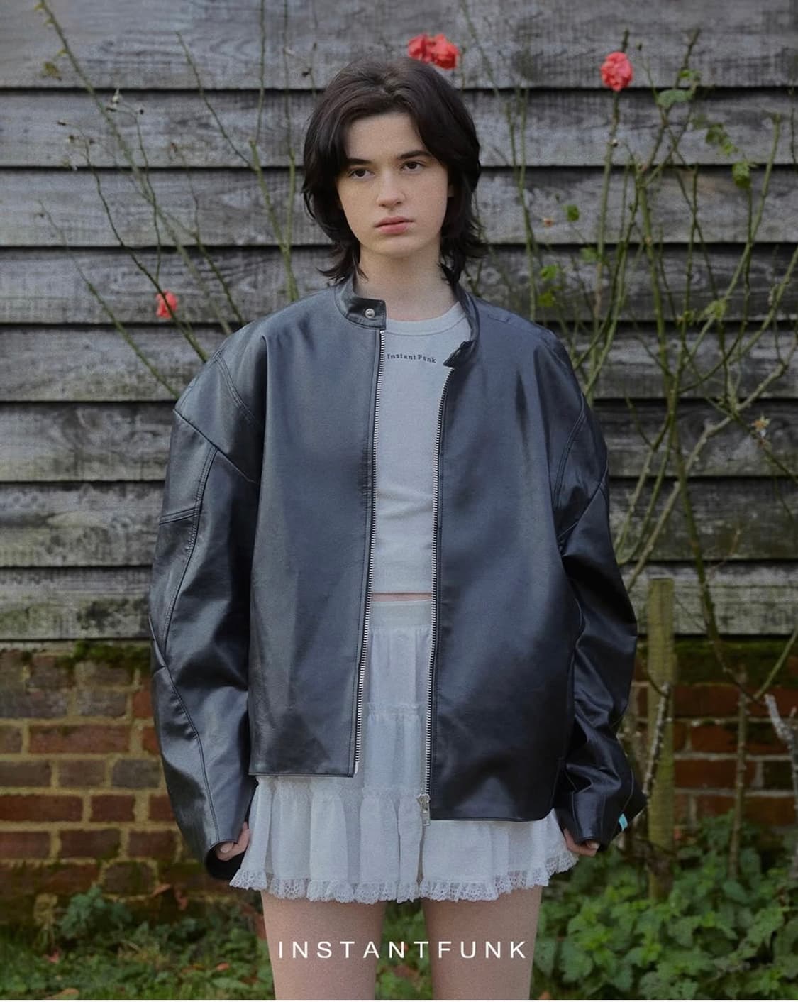 인스턴트펑크 블랙 레더 블루종 자켓 상품이미지2