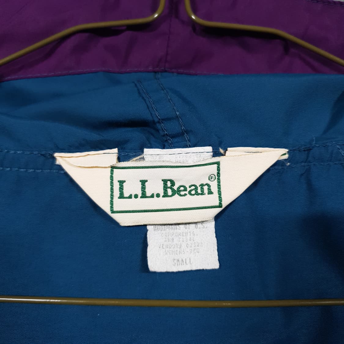 실측 M) L.L.Bean 엘엘빈 90s 배색 후드 아노락 바람막이 자켓 상품이미지6