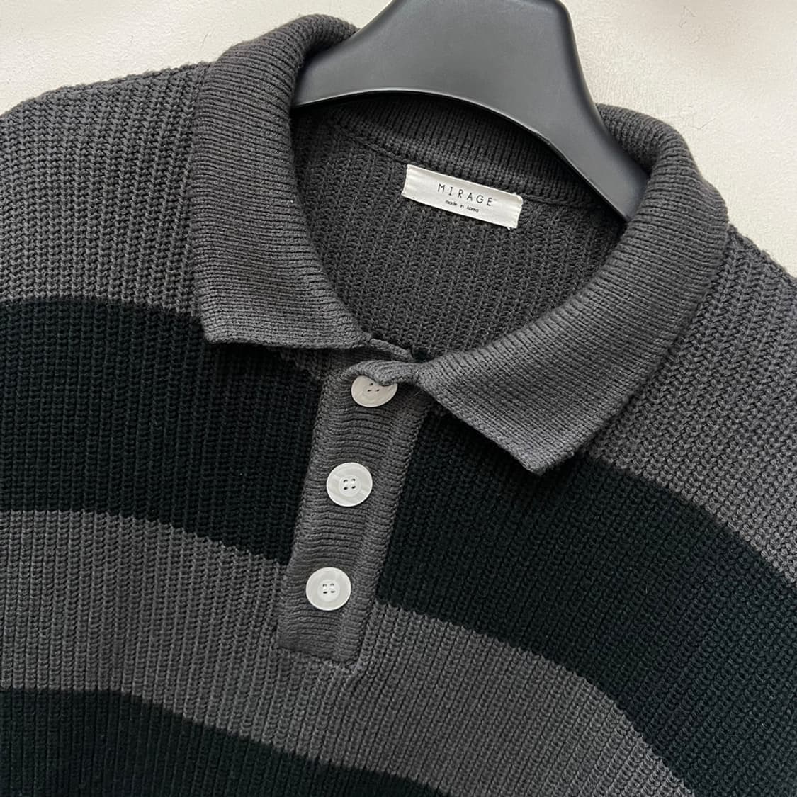 VTG 오버핏 헤비 스트라이프 카라 니트 FREE 상품이미지3