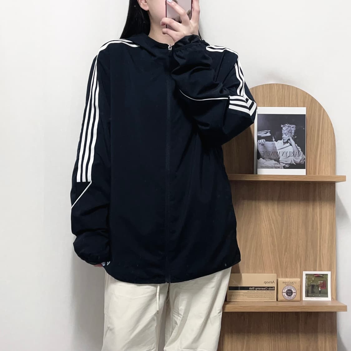 [정품] 아디다스 블랙 삼선 병아리 바막 [ L ] 상품이미지2