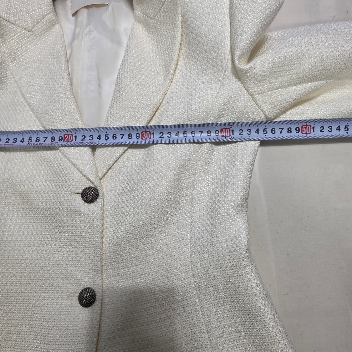 1843 ORR 아이보리 트위드 자켓 /  하객룩 격식룩 M 상품이미지3