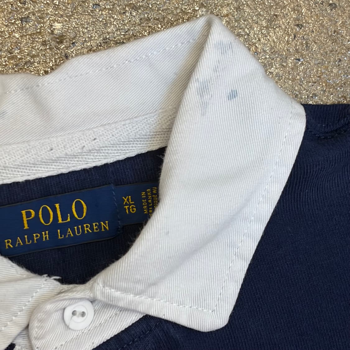 레어 10s 미국 빈티지 폴로랄프로렌 헤비코튼 럭비티 카라티 상품이미지5