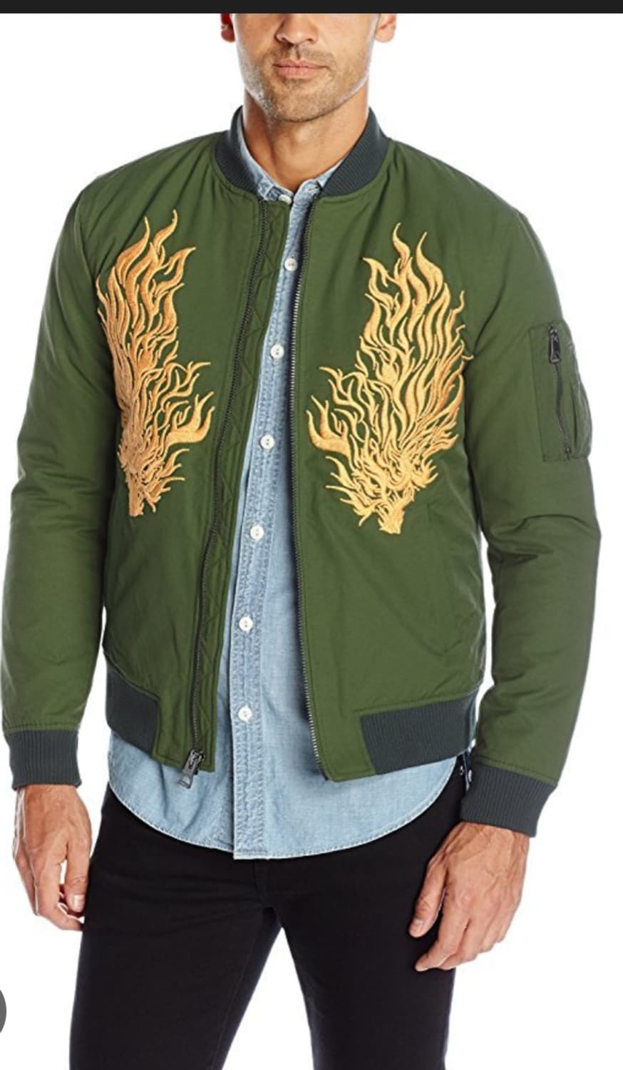 Guess 남성 자수 MA-1 항공점퍼 L 상품이미지2