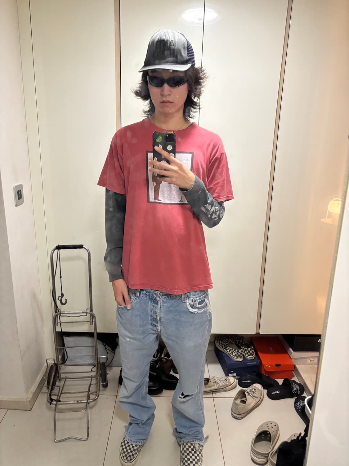 90s helmet band tee 상품이미지1