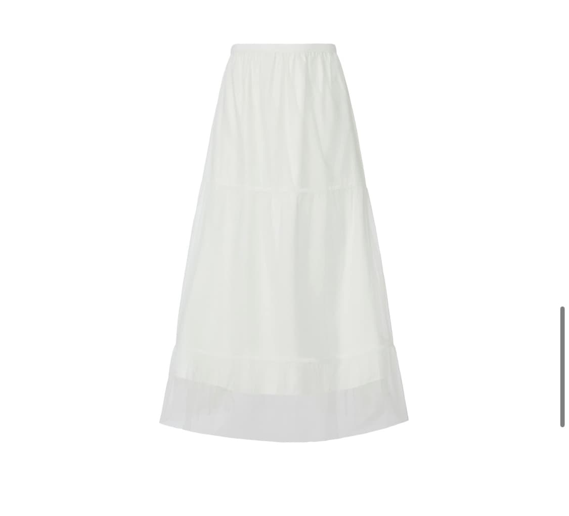 제니오 쉬폰 스커트fairy chiffon long skirt_ivory 상품이미지3