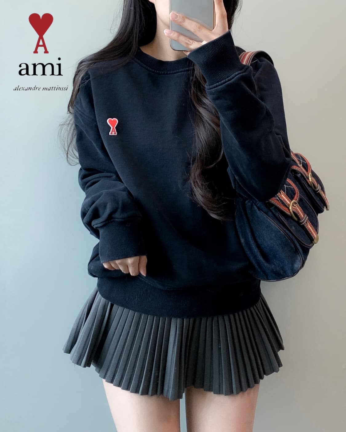 AMI 아미 스몰하트 맨투맨 상품이미지2