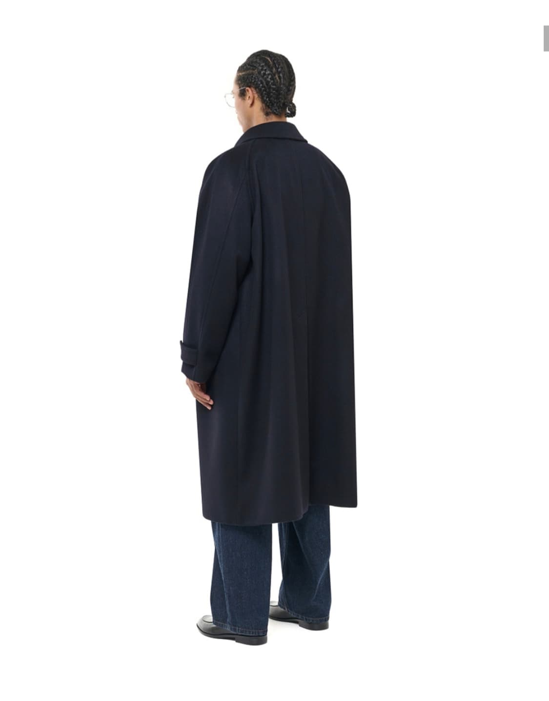 25FW 비슬로우 오버사이즈 캐시미어 발마칸코트 네이비 상품이미지2