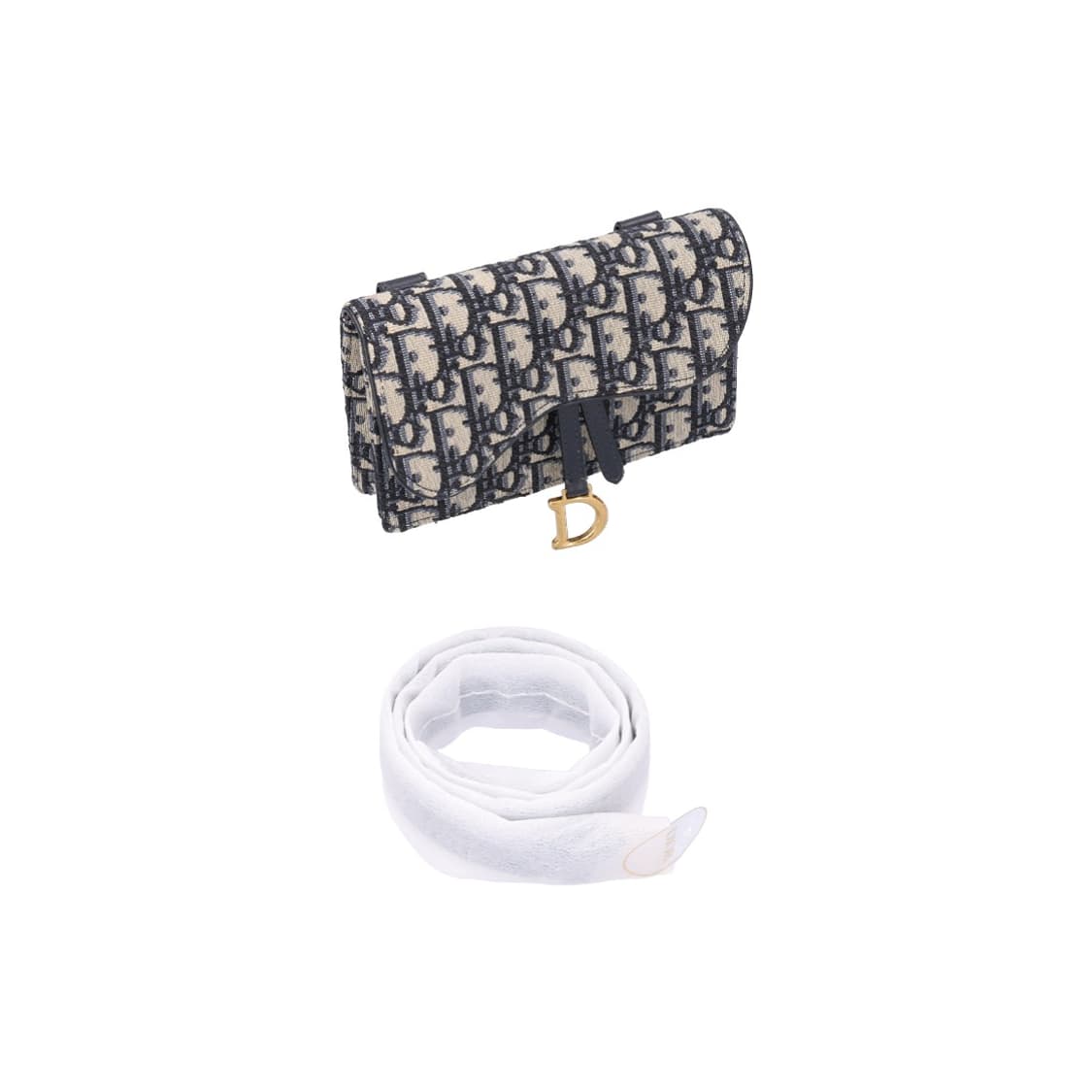 디올 S5619CTZQ 새들 벨트 파우치 블루 디올 오블리크 자카드 상품이미지3