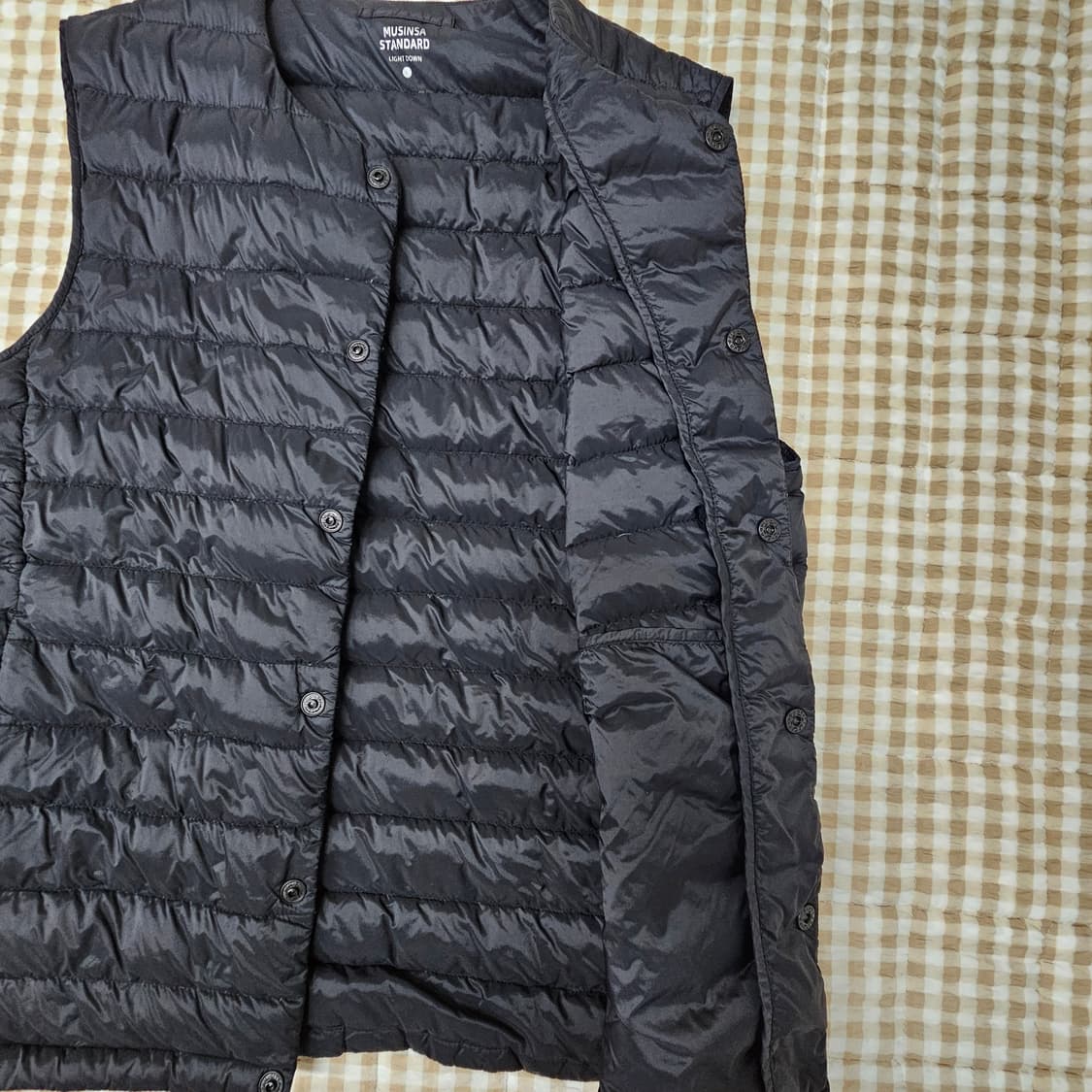 무신사 오리털 경량패딩 베스트 조끼 남자100 상품이미지5