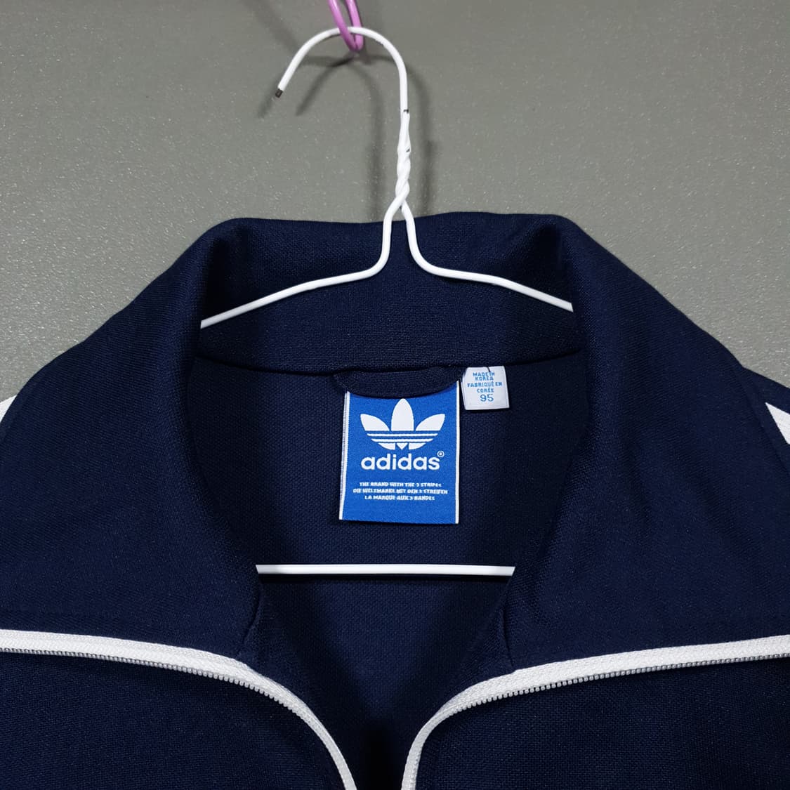 95 (M) 아디다스 파이어버드 트랙탑 삼선 져지 유로파 자켓 네이비 상품이미지7
