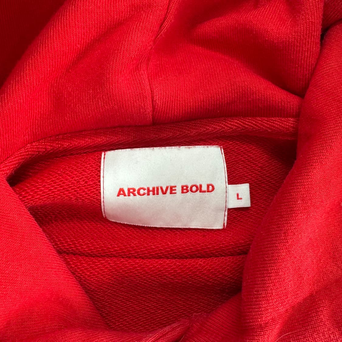 Archive bold 939 레드 후드티  상품이미지5