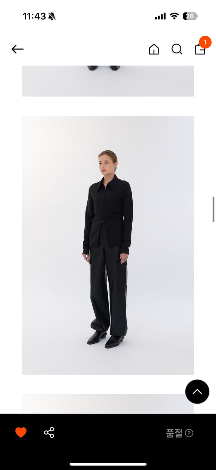 Le 슬림핏 집업 셔츠(실사o) 상품이미지3