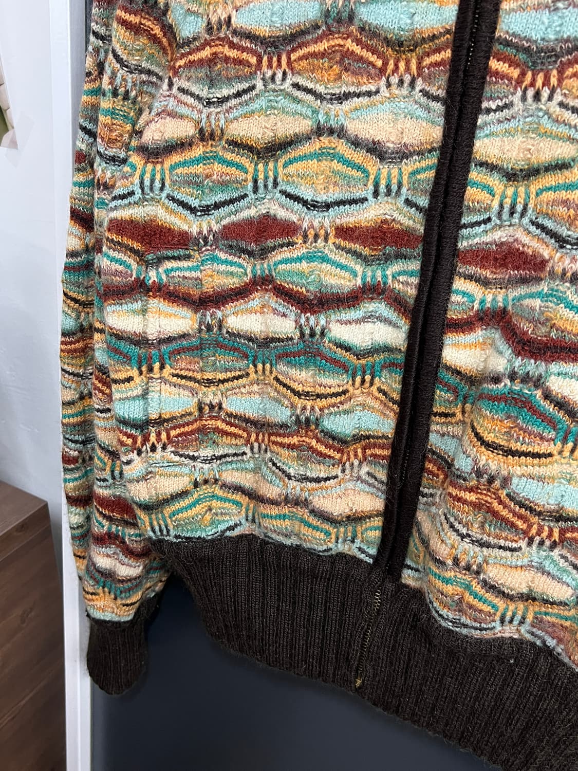 Missoni Vintage 미쏘니 빈티지 패턴 니트 집업 상품이미지3