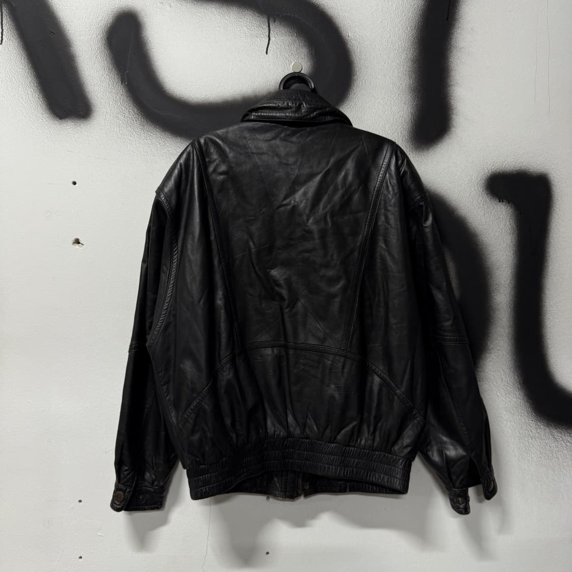 VTG 빈티지 빅사이즈 100% 양가죽 싱글 집업 블루종 자켓 상품이미지2